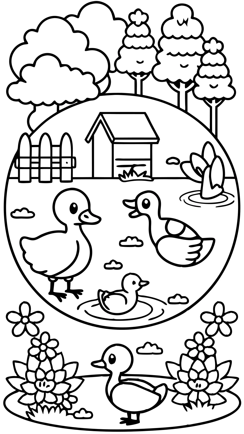 ducks coloring pages